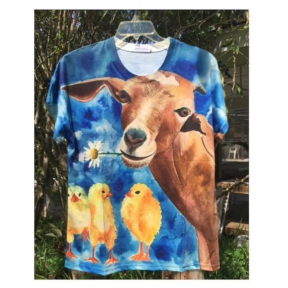 Farmhouse Animal Friends Novelty T-Shirt Top - XL - Picture 3 of 4